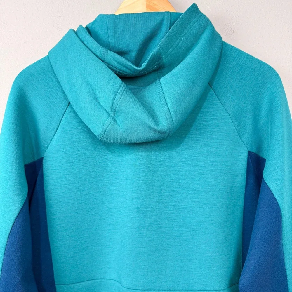 BONOBOS‎ Fielder Tech Fleece Hoodie Jacket Size S Teal Blue Knit Lightweight Zip